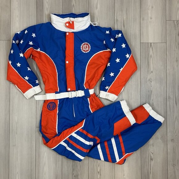 RARE Tipsy Elves Medium Daredevil One Piece Ski Snow Suit